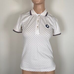 White Polka Dot Polo Shirt